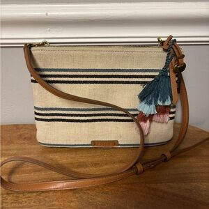 Fossil‎ tassel, striped Crossbody